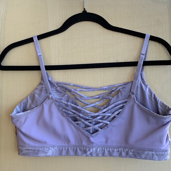 Fabletics Lenni Sports Bra Purple Floral Print - Picture 5 of 8